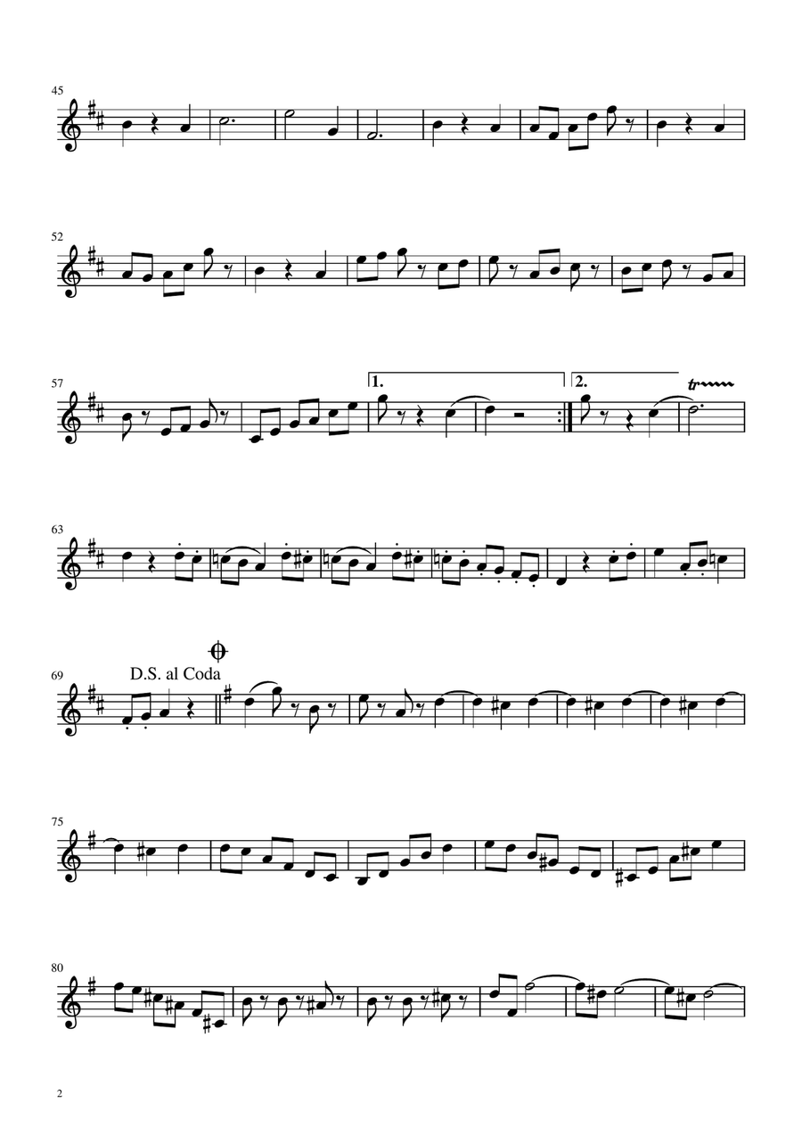 Voices of Spring Waltz - Op 410 - Baritone Saxophone Solo by Johann Strauss Jr. Baritone Saxophone - Digital Sheet Music page 2
