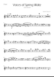 Voices of Spring Waltz - Op 410 - Flute Solo