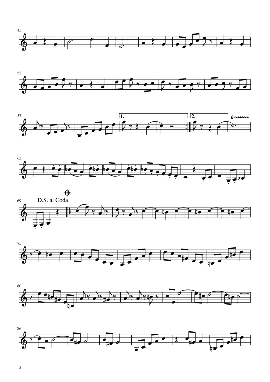 Voices of Spring Waltz - Op 410 - French Horn Solo by Johann Strauss Jr. Voice - Digital Sheet Music page 2