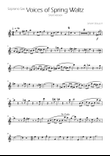 Voices of Spring Waltz - Op 410 - Soprano Saxophone Solo