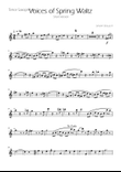 Voices of Spring Waltz - Op 410 - Tenor Saxophone Solo
