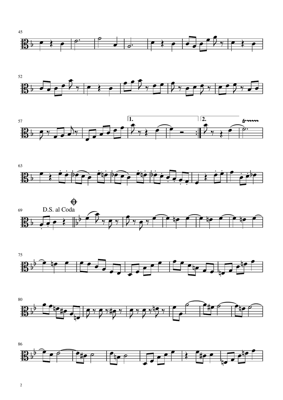 Voices of Spring Waltz - Op 410 - Viola Solo by Johann Strauss Jr. Voice - Digital Sheet Music page 2