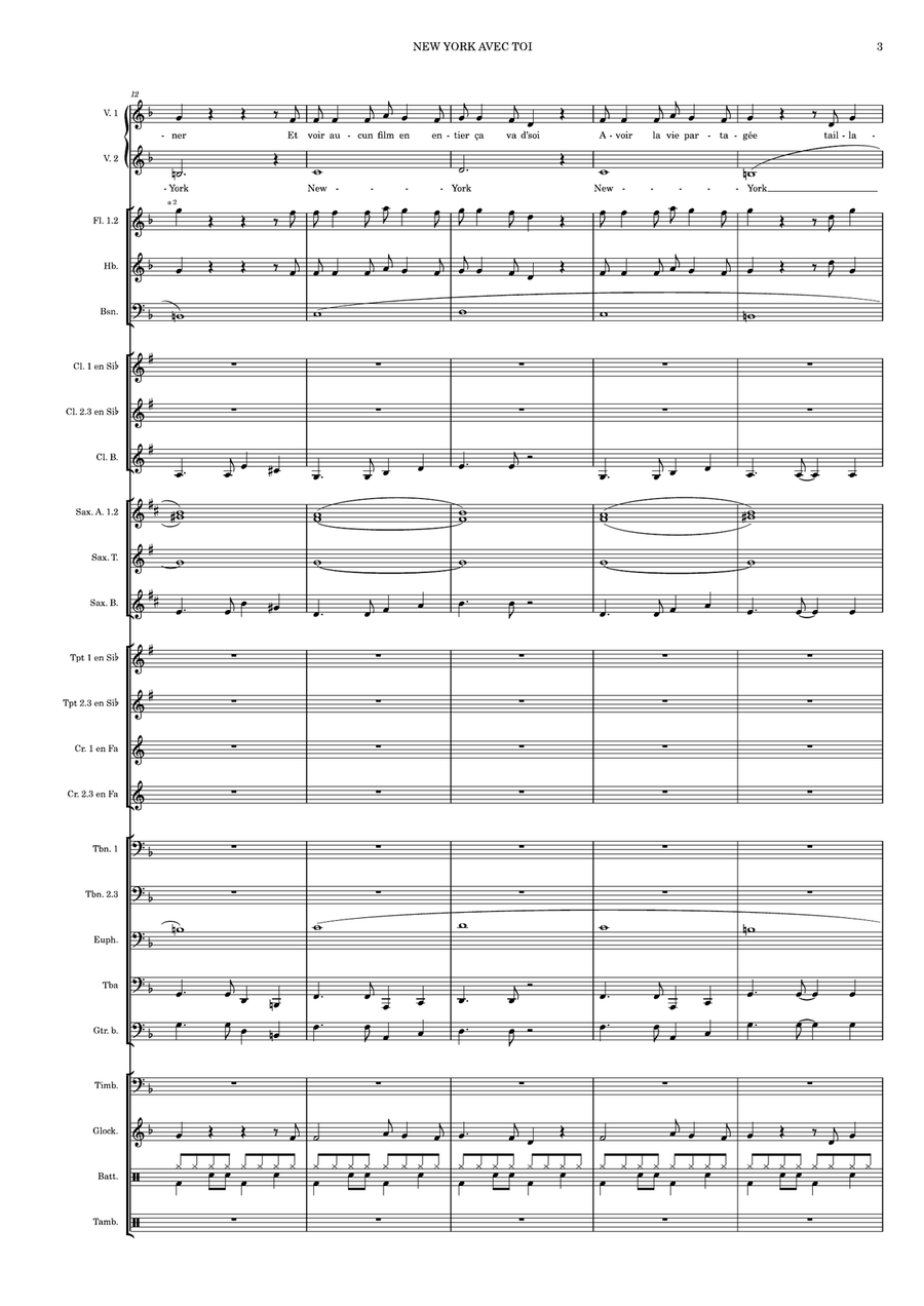 New York Avec Toi Concert Band - Digital Sheet Music page 5