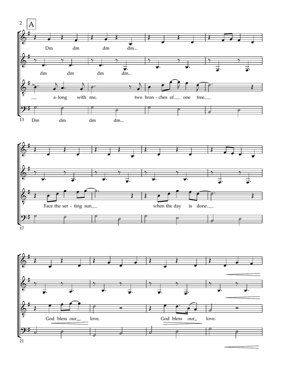 Grow Old With Me by Mary Chapin Carpenter 4-Part - Digital Sheet Music page 3