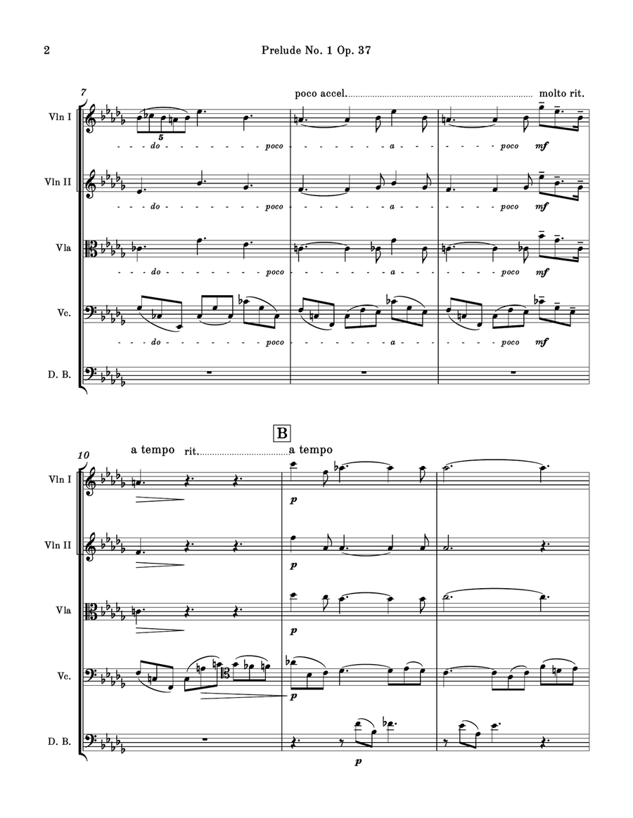 Scriabin - Prelude No. 1 Op. 37 for String Orchestra by Alexander Scriabin Chamber Music - Digital Sheet Music page 2