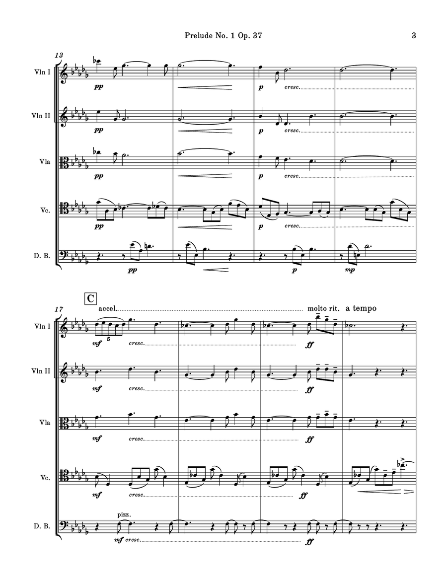 Scriabin - Prelude No. 1 Op. 37 for String Orchestra by Alexander Scriabin Chamber Music - Digital Sheet Music page 3