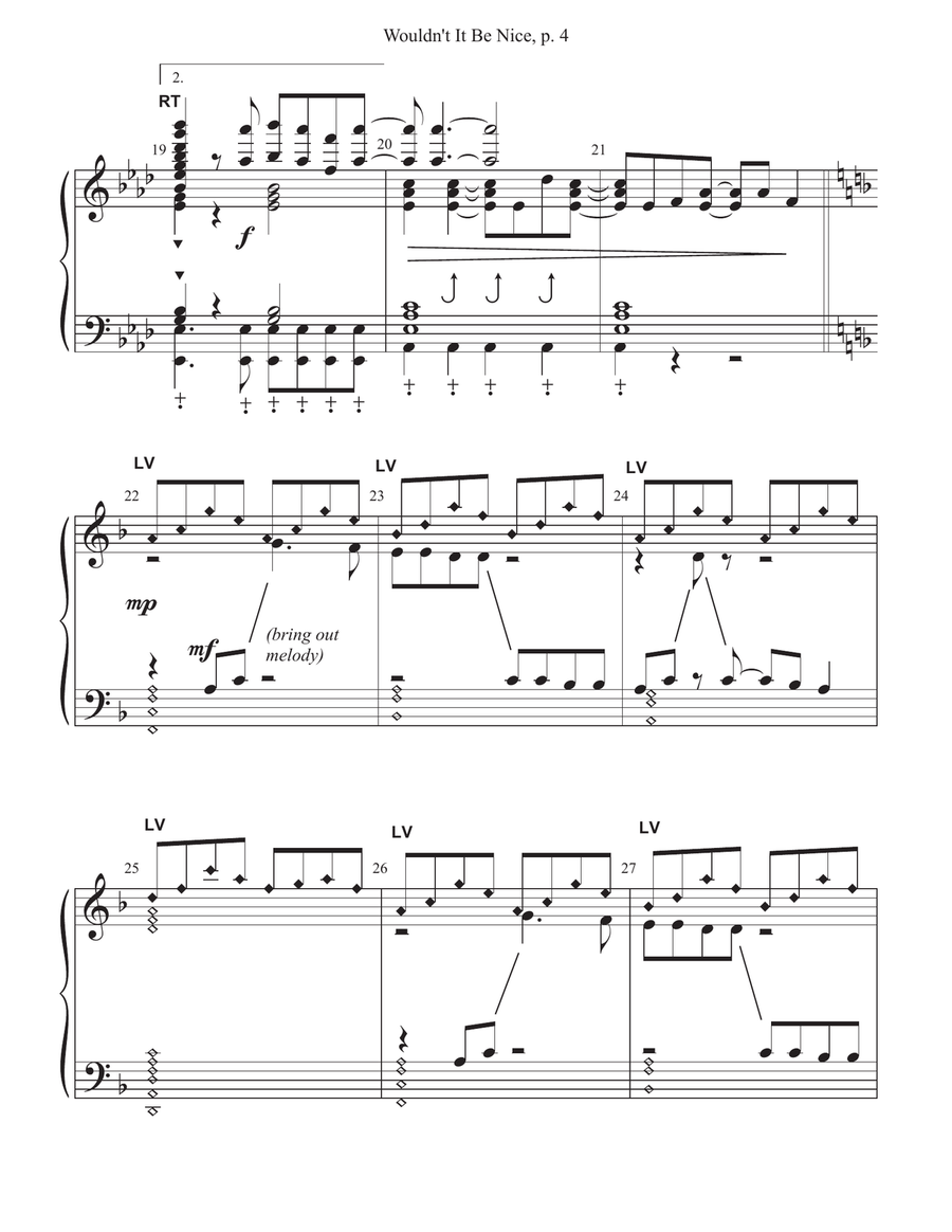 Wouldn't It Be Nice by The Beach Boys Handbell Choir - Digital Sheet Music page 4