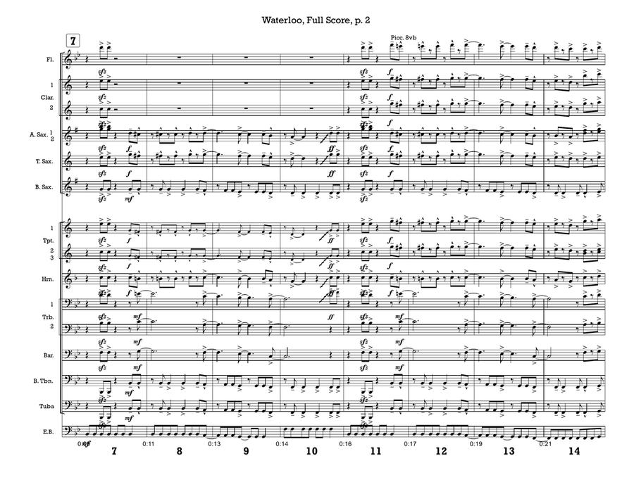 Waterloo by ABBA Marching Band - Digital Sheet Music page 2