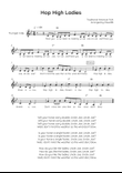 Hop High Ladies - Trumpet in Ab Easy with Chords and Lyrics