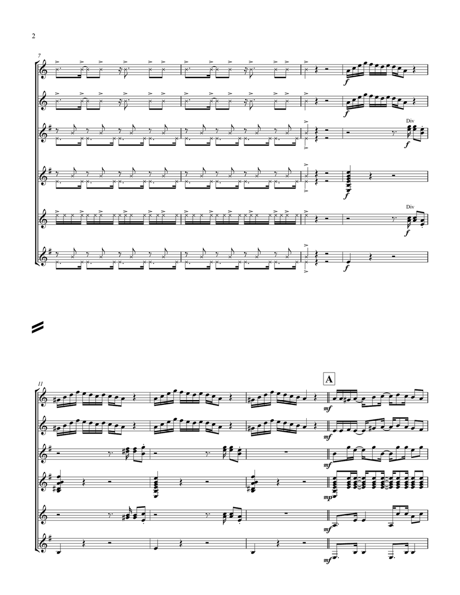 Brazilian Street Dance Guitar Ensemble - Digital Sheet Music page 2