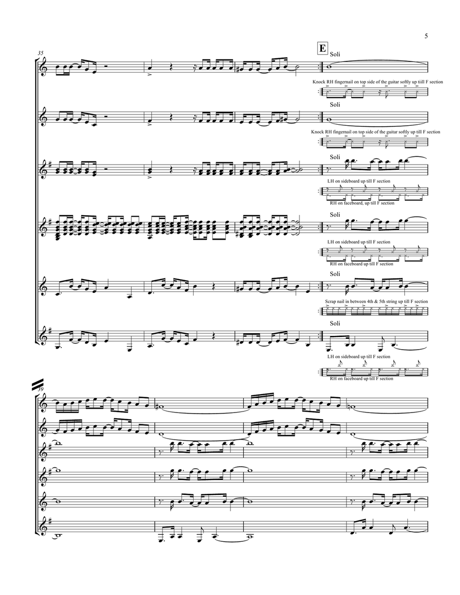 Brazilian Street Dance Guitar Ensemble - Digital Sheet Music page 5