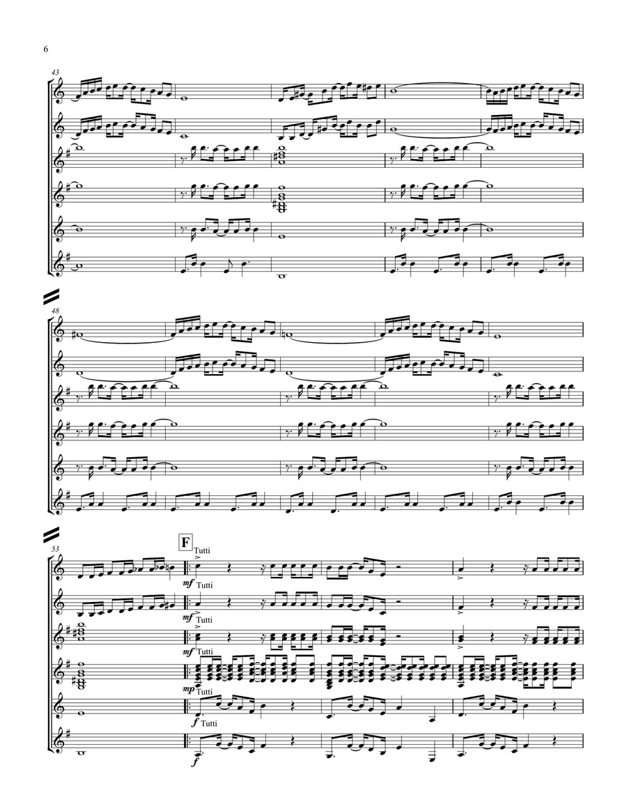 Brazilian Street Dance Guitar Ensemble - Digital Sheet Music page 6