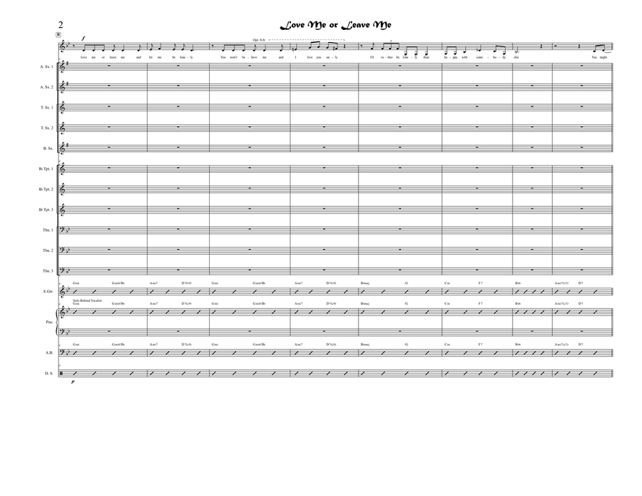 Love Me Or Leave Me by Billie Holiday Jazz Ensemble - Digital Sheet Music page 2