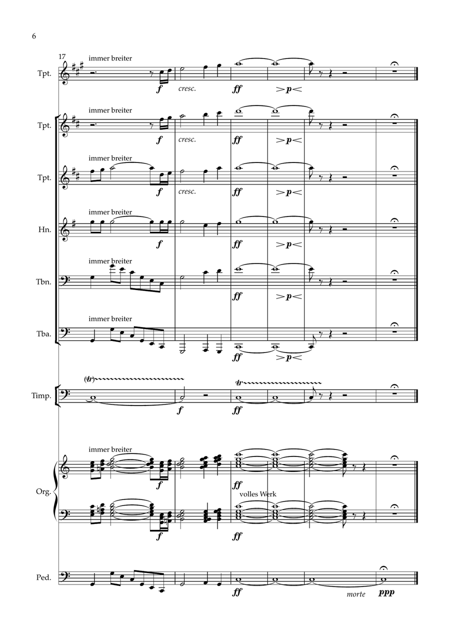 Sunrise from Also Sprach Zarathustra by Richard Strauss Small Ensemble - Digital Sheet Music page 6