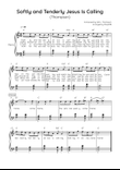 Softly and Tenderly Jesus Is Calling (Thompson) - Piano in C Easy with Chords and Lyrics