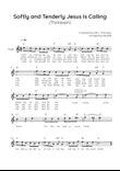 Softly and Tenderly Jesus Is Calling (Thompson) - Flute in C Easy with Chords and Lyrics