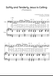 Softly and Tenderly Jesus Is Calling (Thompson) - Cello with Piano in D Easy with Chords and Lyrics