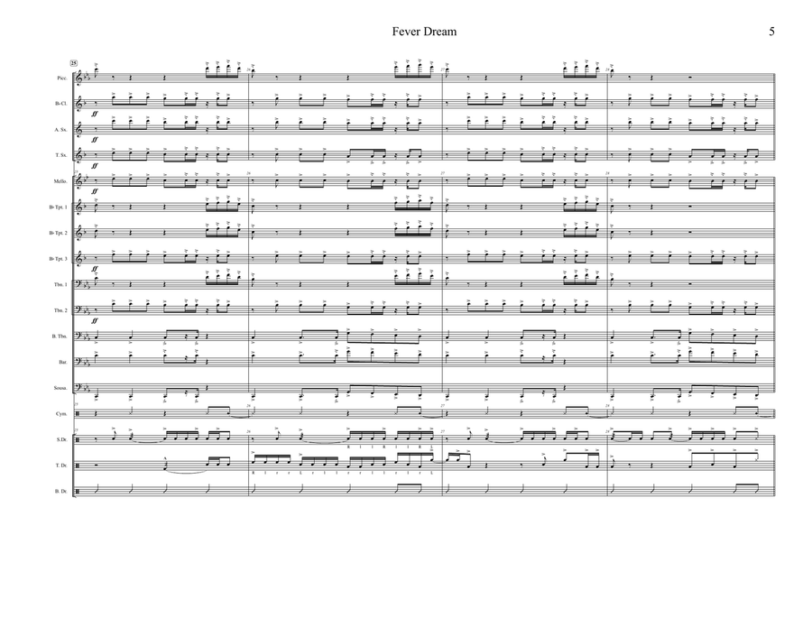 Fever Dream Marching Band - Digital Sheet Music page 5