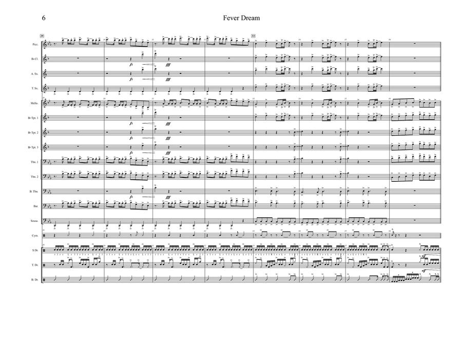 Fever Dream Marching Band - Digital Sheet Music page 6