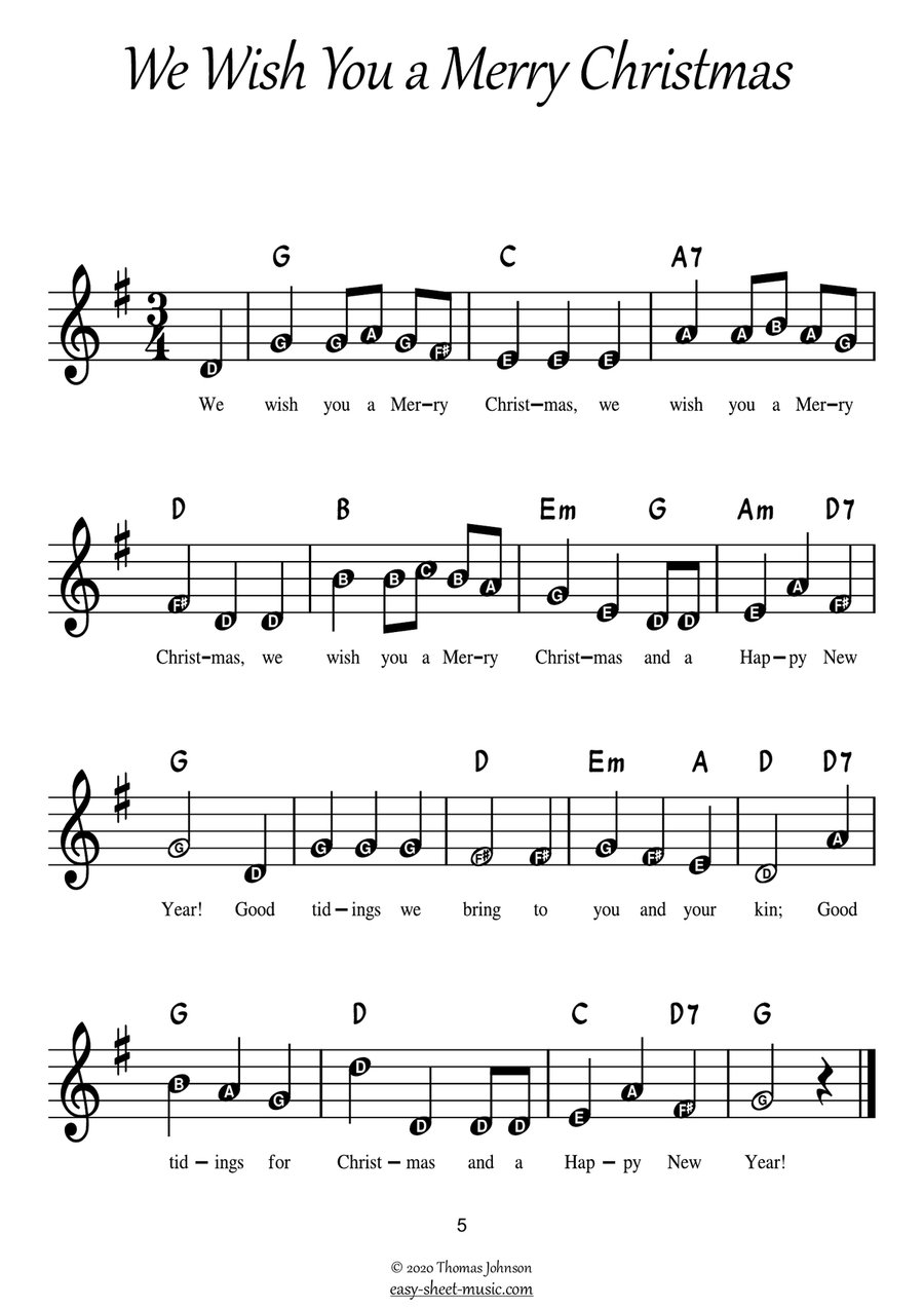 Easy Recorder Songs - 40 Christmas Carols for Beginners by Various Recorder - Digital Sheet Music page 6