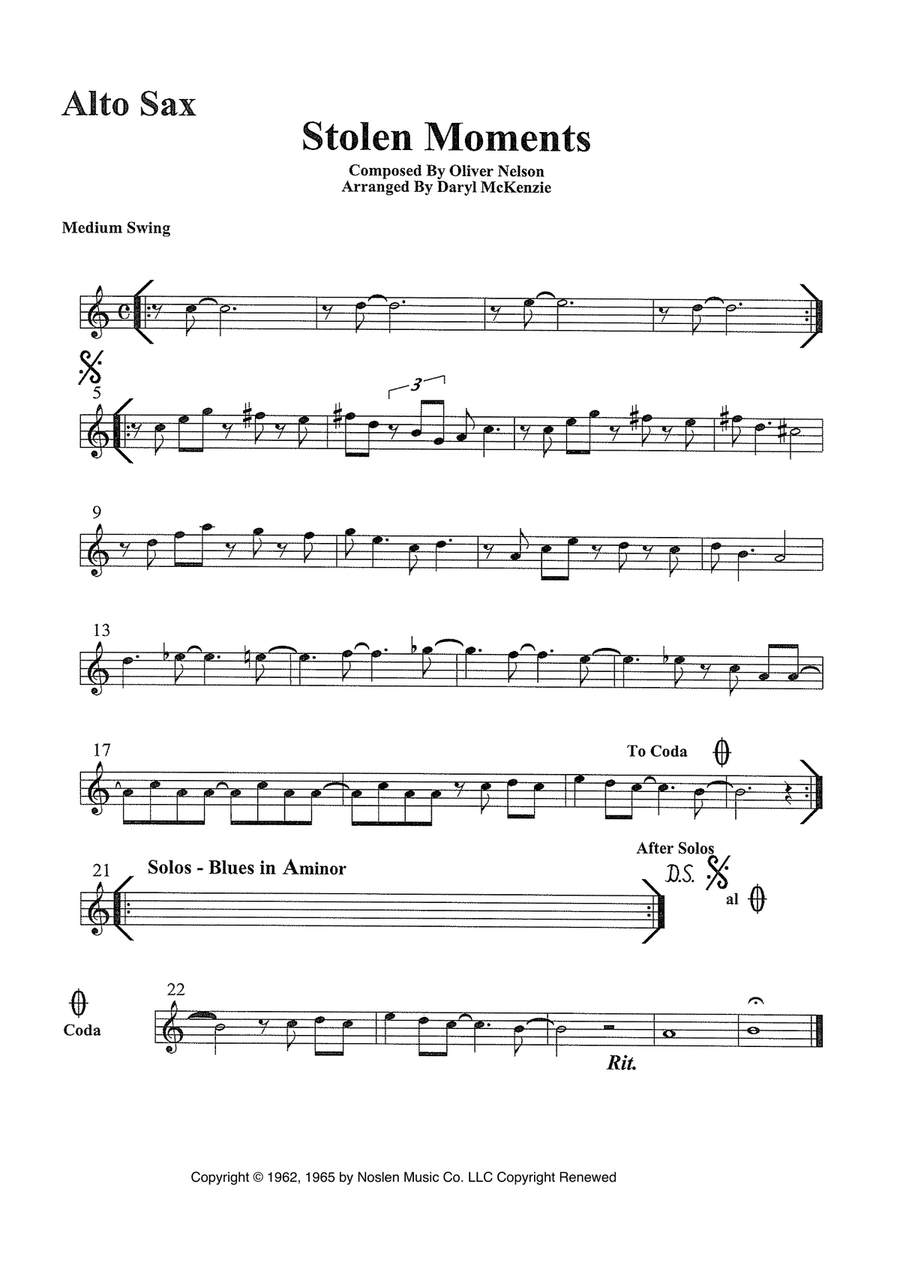 Stolen Moments by Oliver Nelson Jazz Ensemble - Digital Sheet Music page 2