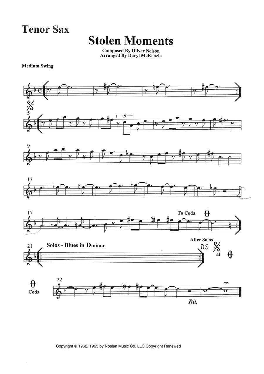 Stolen Moments by Oliver Nelson Jazz Ensemble - Digital Sheet Music page 3