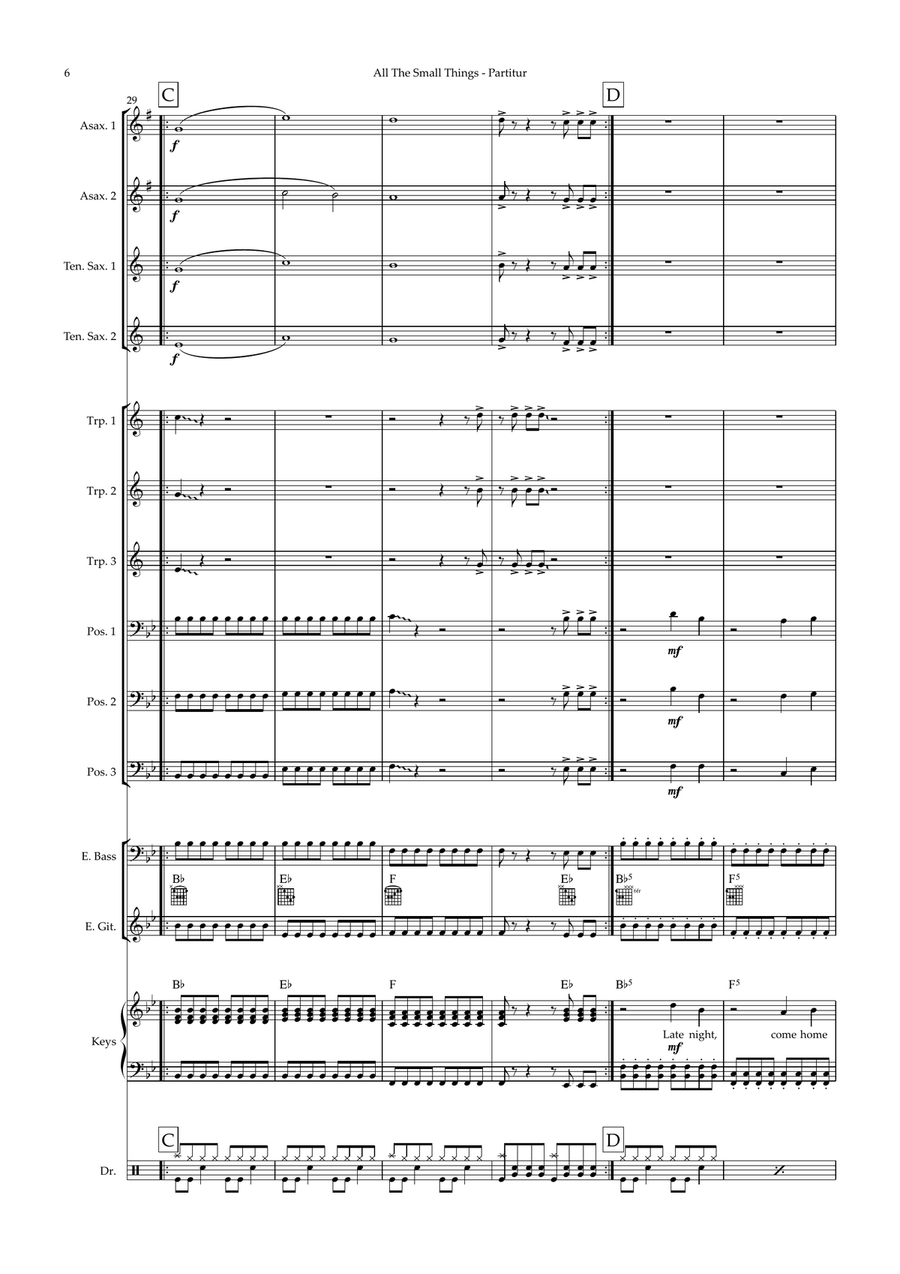 All The Small Things by Blink 182 Jazz Ensemble - Digital Sheet Music page 6