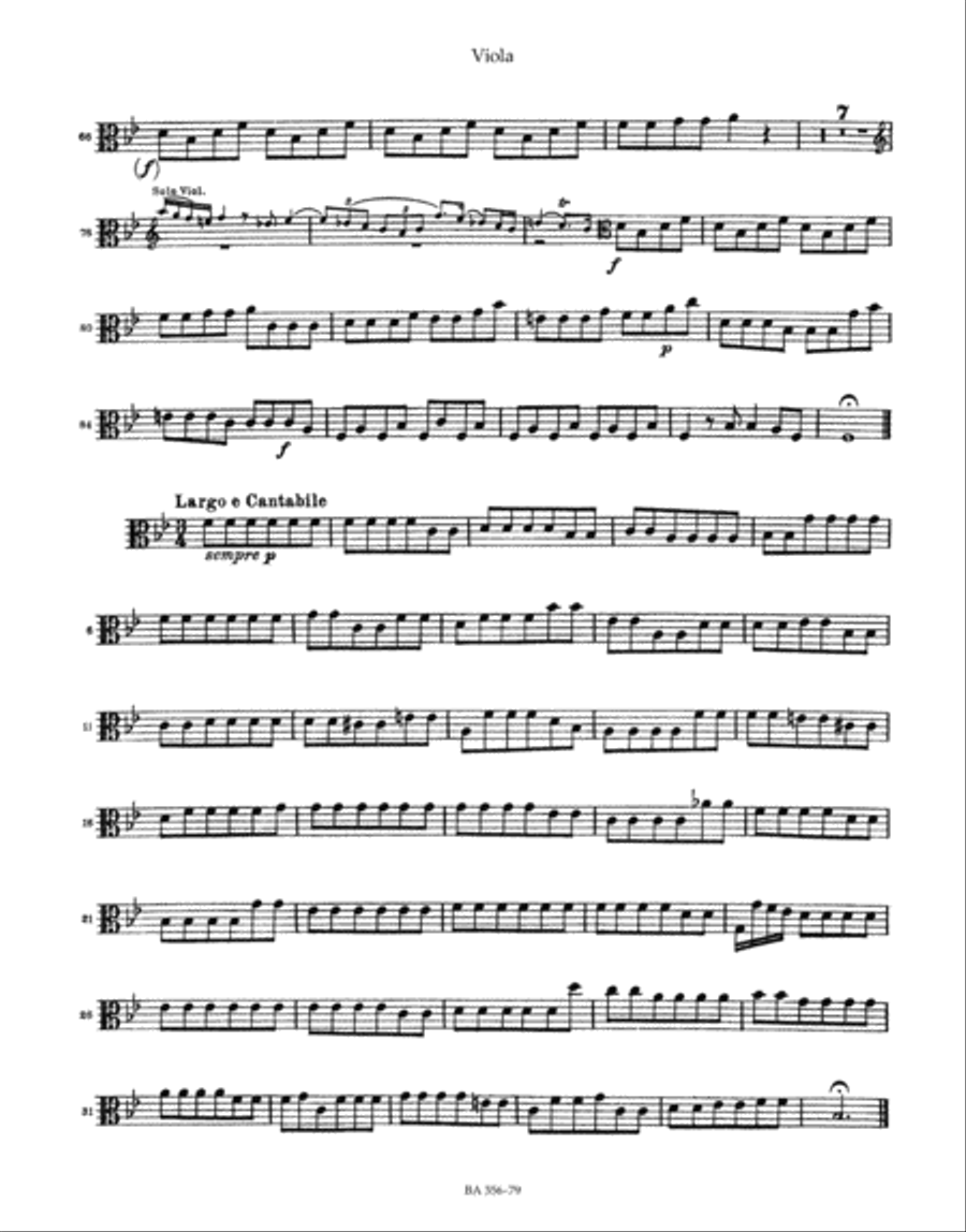 La Stravaganza, No. 1 B flat major, Op. 4/1 Fa I, 180 Viola scores gallery preview page 2