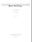 Toccata, No. 3, Op. 72
