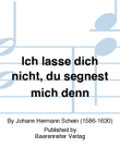 Ich lasse dich nicht, du segnest mich denn no. 4
