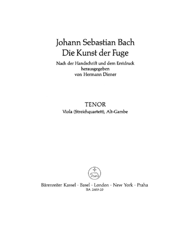 The Art of Fugue, BWV 1080