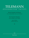 Canonic Sonatas For Two Flutes Or Violins, Volume 2