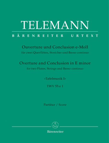 Ouverture and Conclusion for two Flutes, Strings and Basso continuo e minor TWV 55:e 1