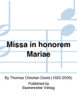 Missa in honorem Mariae (1962)