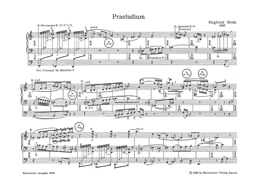 Präludium, Fuge und Quadruplum (1957) Organ scores gallery preview page 2