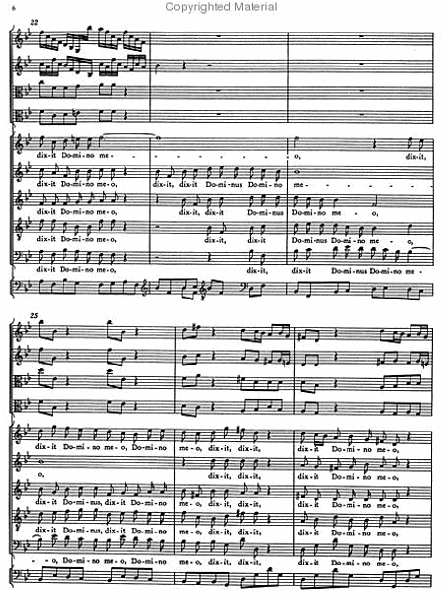 Dixit Dominus HWV 232 Mixed Choir scores gallery preview page 2