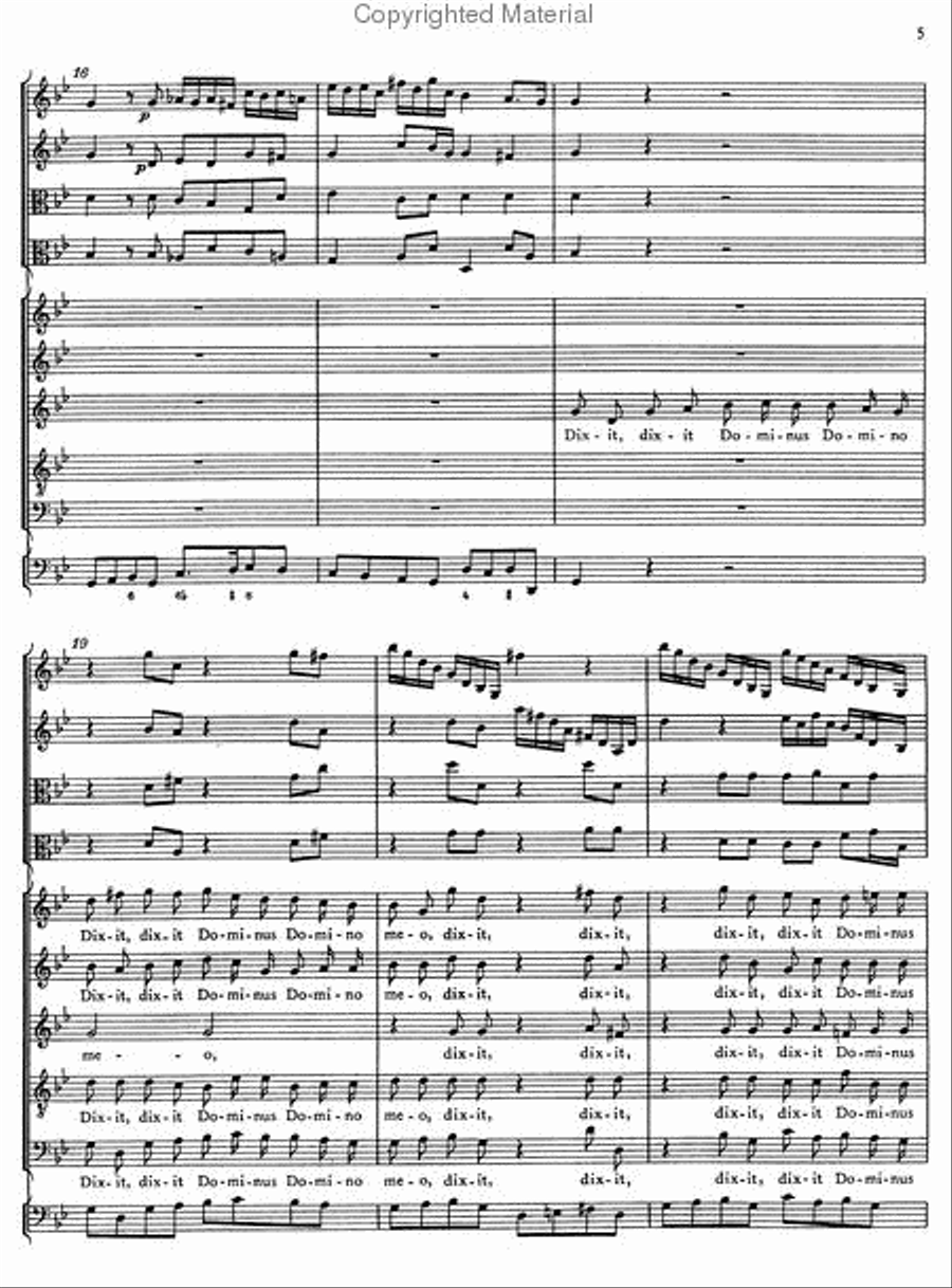 Dixit Dominus HWV 232 Mixed Choir scores gallery preview page 3