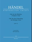 Ode for the Birthday of Queen Anne HWV 74 'Friedensode'