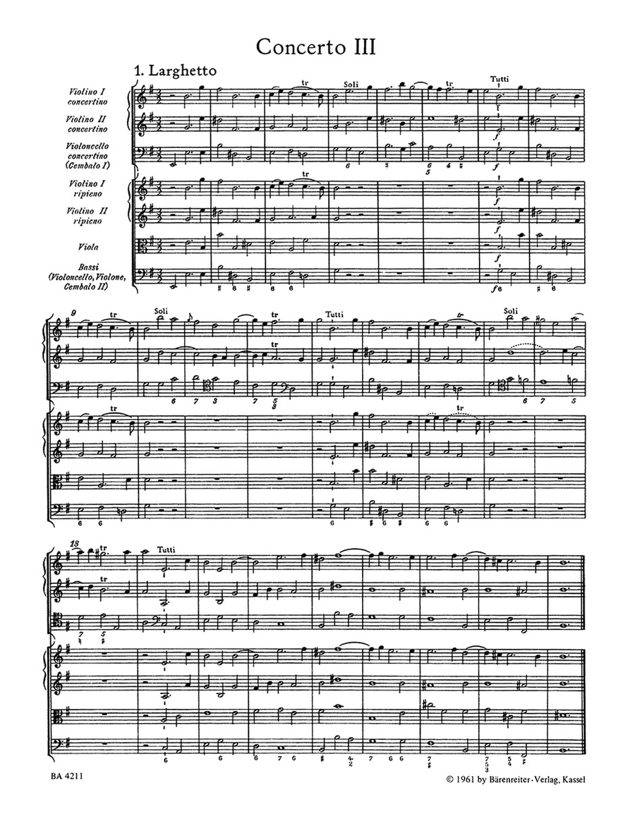 Concerto grosso e minor, Op. 6/3 HWV 321 String Orchestra scores gallery preview page 2