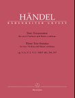 Three Trio Sonatas for two Violins and Basso continuo op. 5 HWV 397,398,401