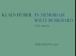 In memoriam Willy Burkhard (1965)