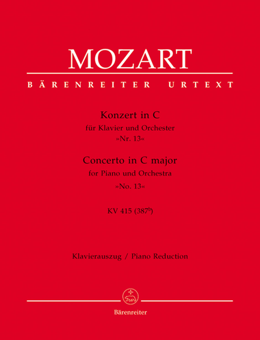 Concerto for Piano and Orchestra, No. 13 C major, KV 415 (387b)