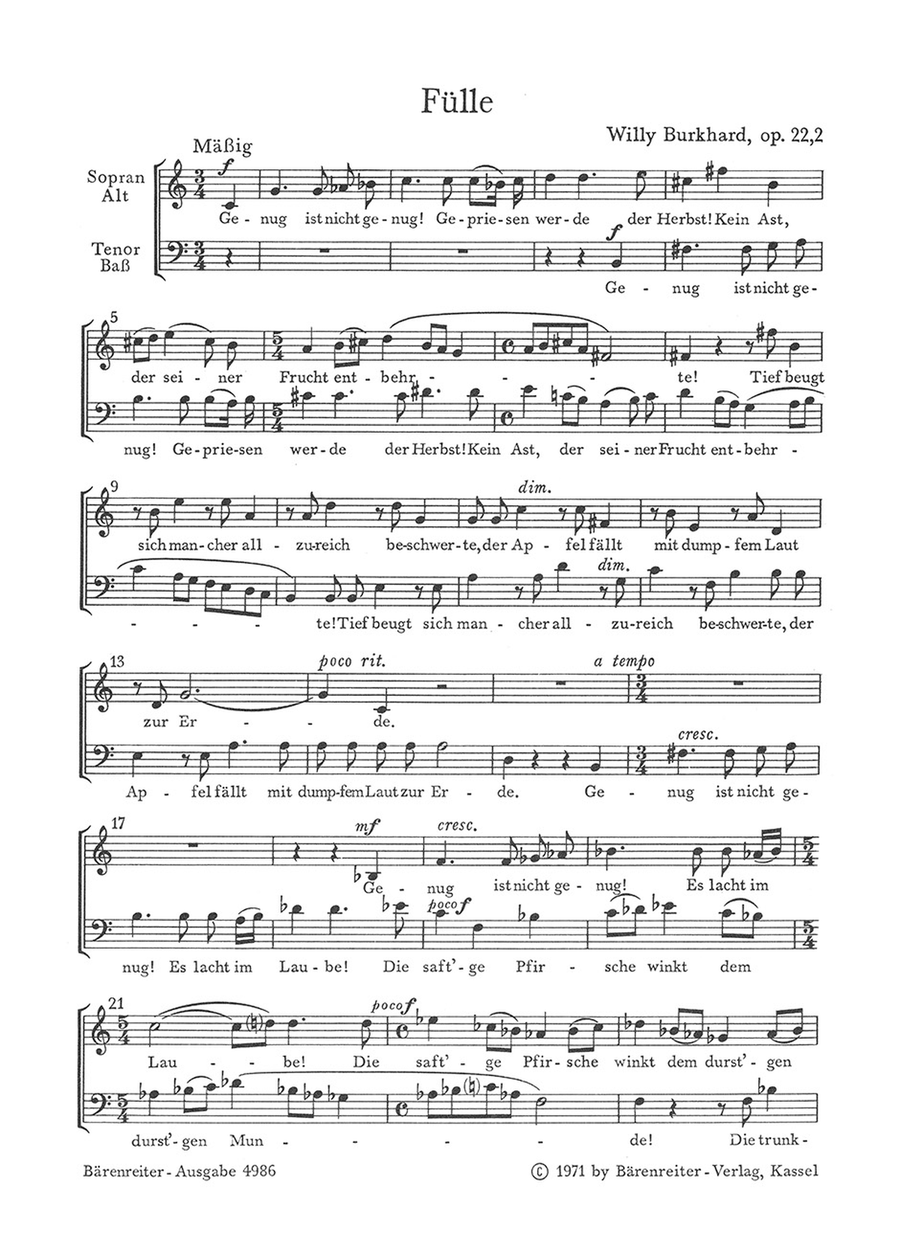 Chor-Duette nach Gedichten von C.F. Meyer, Op. 22/2 Mixed Choir scores gallery preview page 2