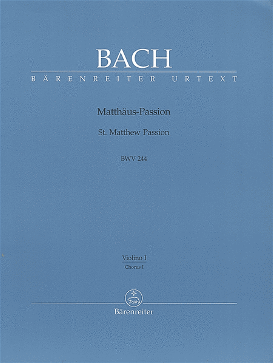 Matthaus-Passion BWV 244 Matthaus-Passion BWV 244 Choir scores gallery preview page 1