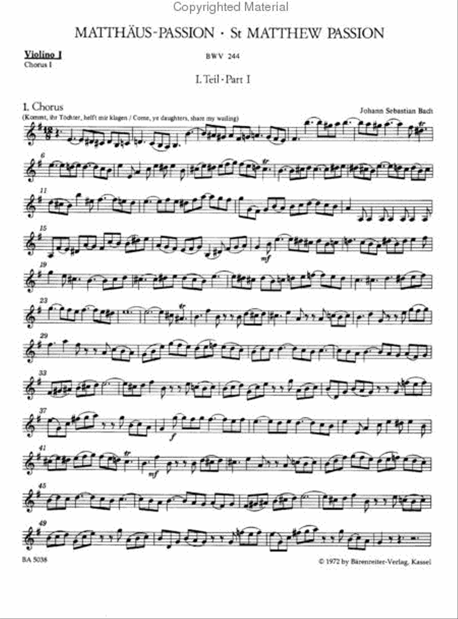 Matthaus-Passion BWV 244 Matthaus-Passion BWV 244 Choir scores gallery preview page 2