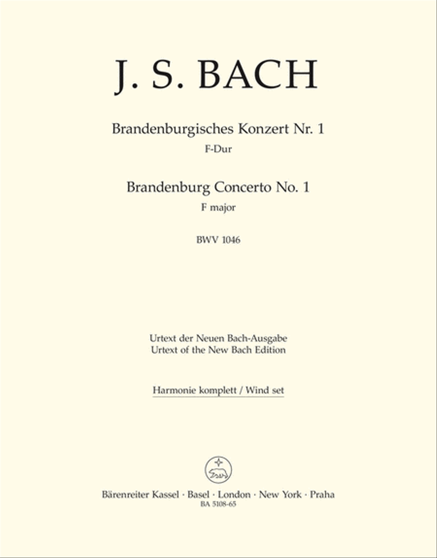 Brandenburg Concerto, No. 1 F major, BWV 1046 Bassoon scores gallery preview page 1