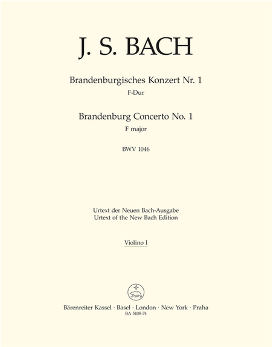 Brandenburg Concerto, No. 1 F major, BWV 1046 Violin scores gallery preview page 1