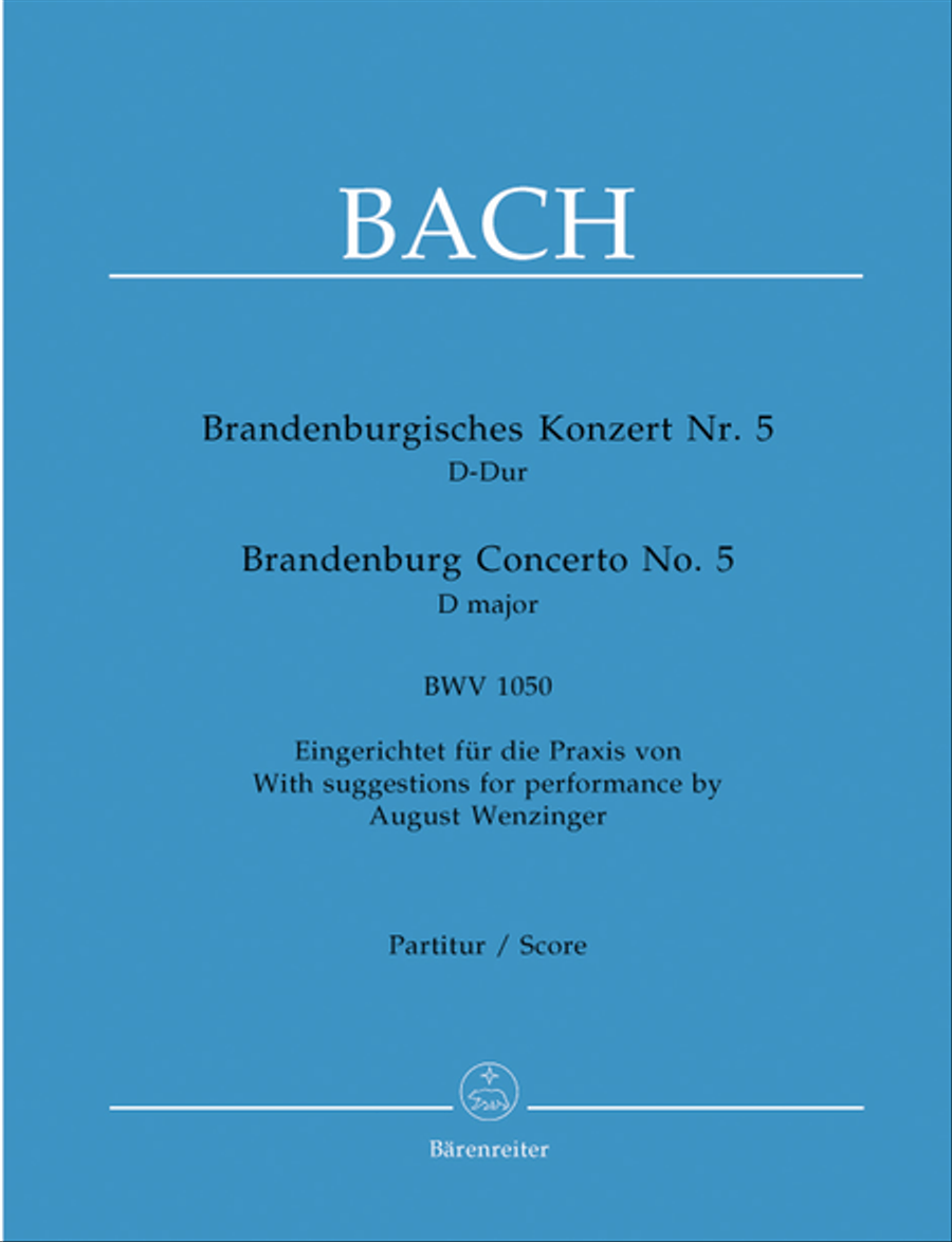 Brandenburg Concerto, No. 5 D major, BWV 1050 String Orchestra scores gallery preview page 1