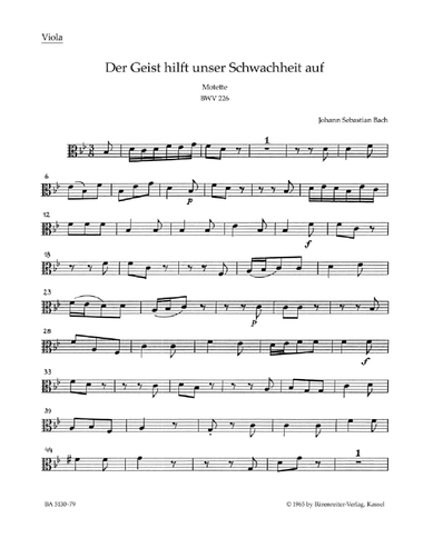 Der Geist hilft unser Schwachheit auf, BWV 226