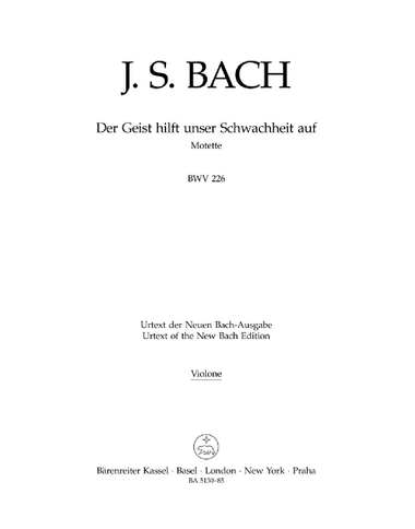 Der Geist hilft unser Schwachheit auf, BWV 226